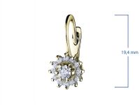 Серьги из желтого золота с бриллиантами э0301сг04202942