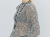 Полупрозрачный джемпер с шерстью альпака, Серый