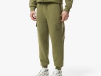 Мужские хлопковые спортивные брюки Lacoste стандартного кроя