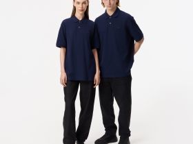 Мужская рубашка-поло Lacoste свободного кроя из плотного хлопка