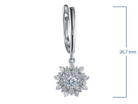 Серьги из белого золота э4712сг09185800
