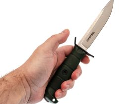 Тактический нож Kizlyar Supreme Combat SW, сталь AUS-10Co, рукоять Kraton, оливковый