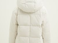 Стеганый пуховик с капюшоном