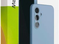 Чехол VLP Aster Case MagSafe для Galaxy S24 FE серо-голубой