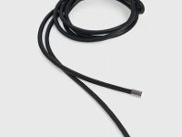 Пояс-шнурок из искусственной кожи, Черный