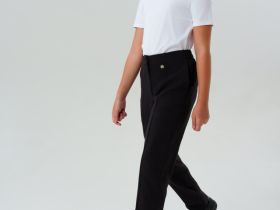 Брюки текстильные для девочек