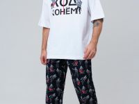 Комплект для мужчин: фуфайка (футболка) трикотажная, брюки текстильные