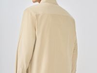 Рубашка из микровельвета, Бежевый