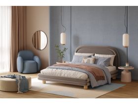 Кровать Ева 180 Велюр Латте