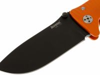 Нож складной LionSteel SR1A OB ORANGE, сталь D2 Black Finish, рукоять алюминий (Solid®), оранжевый