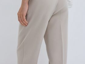 Зауженные брюки с ремнём, Бежевый