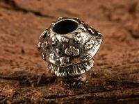 Бусина для темляка Мухоморчик, мельхиор