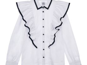 Блузка текстильная с рюшами для девочки