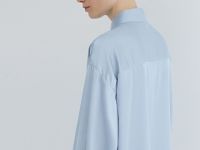 Блузка из сатина, Голубой