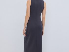 Трикотажное платье, Серый