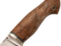 Нож Охотник, сталь Elmax, рукоять стабилизированная карельская береза