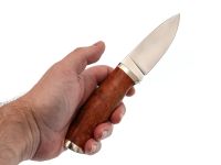 Нож Клык, сталь Elmax, рукоять карельская береза