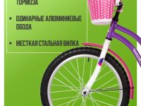 Детский велосипед Novatrack Tetris 20, год 2025, цвет Фиолетовый