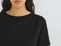 Футболка с драпировкой, Черный