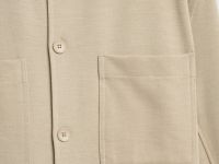 Куртка-рубашка из структурного трикотажа, Бежевый