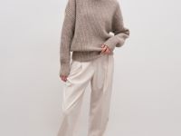 Джемпер силуэта трапеция с шерстью