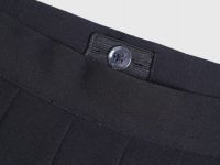 Юбка мини в складку для девочек, Черный