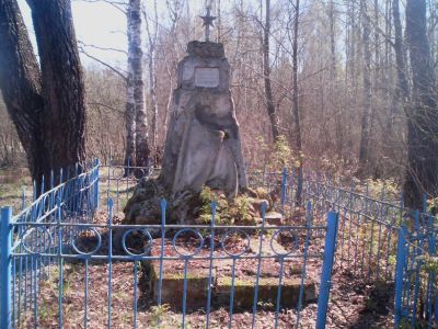 Могила лейтенанта В.М.Сальникова, погибшего в августе 1943 г. Установлен памятный знак в 200 м восточнее деревни