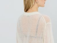 Джемпер оверсайз из пряжи с мохером, Белый