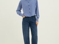 Рубашка свободного силуэта в клетку