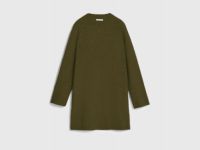 Вязаное платье из пряжи с шерстью, Зеленый