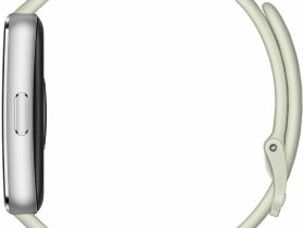 Умные часы HUAWEI Band 11 алюминевые серебристые, с зелёным ремешком