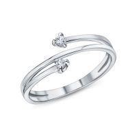 Серебряное кольцо с бриллиантами выращенными