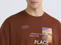 Футболка из хлопка с фотопринтом, Оранжевый