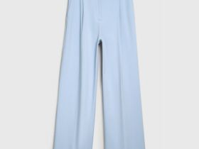 Прямые классические брюки, Голубой