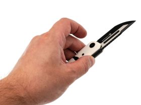 Складной нож Maxace Capsule-2, сталь 10CR15COMOV, рукоять G10, белый