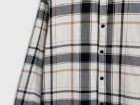 Рубашка в клетку из хлопка, Белый