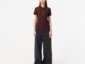 Женское поло Lacoste приталенного кроя из эластичного хлопка