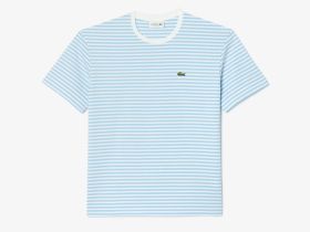 Мужская полосатая Футболка Lacoste из плотного хлопка