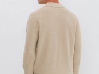 Поло с длинным рукавом, Бежевый