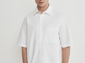 Рубашка из ткани оксфорд с коротким рукавом, Белый