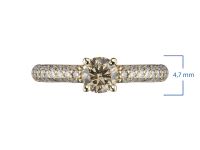 Кольцо из желтого золота с бриллиантами э0301кц10200951