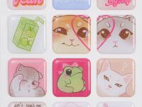 Набор 3D-наклеек для девочек, Мультицвет