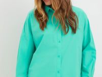 Рубашка из хлопка свободного силуэта