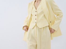 Шорты со складками, Желтый