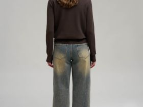 Джемпер полуприлегающего кроя из хлопка