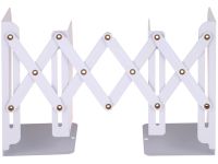 Подставка для книг MESHU, 3 отделения, раздвижная, белая