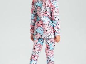 Термокомплект трикот. для девочек: фуфайка (футболка) с длин. рук, брюки для эпизод. использования