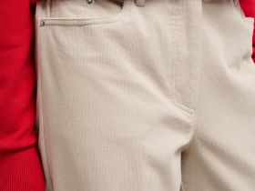 Брюки прямого кроя из вельвета