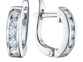 Серьги из белого золота с бриллиантами э4701сг05102300