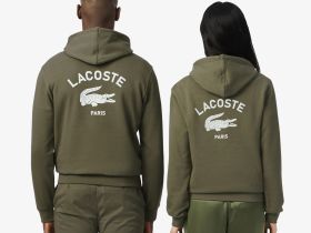 Хлопковая толстовка Lacoste унисекс с капюшоном